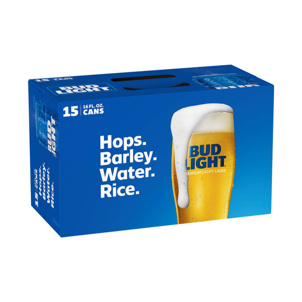 Bud Light - 16 Oz - 15-PK - Aluminum