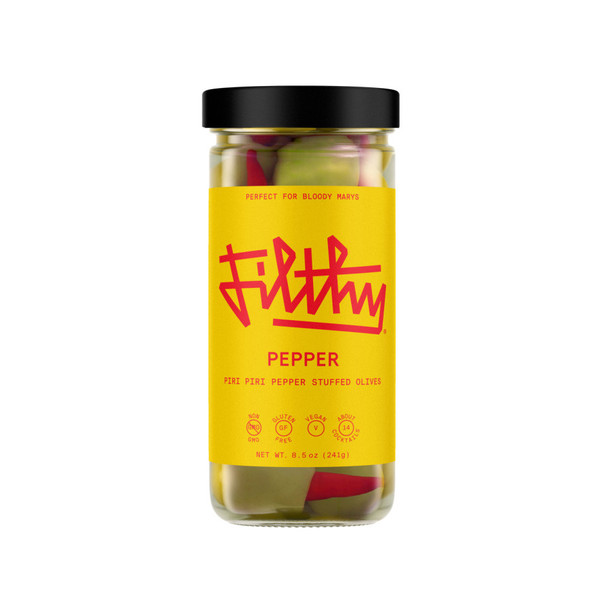Filthy Pepper Stuffed Olives 8oz - 8.5 Oz - 8.5OZ