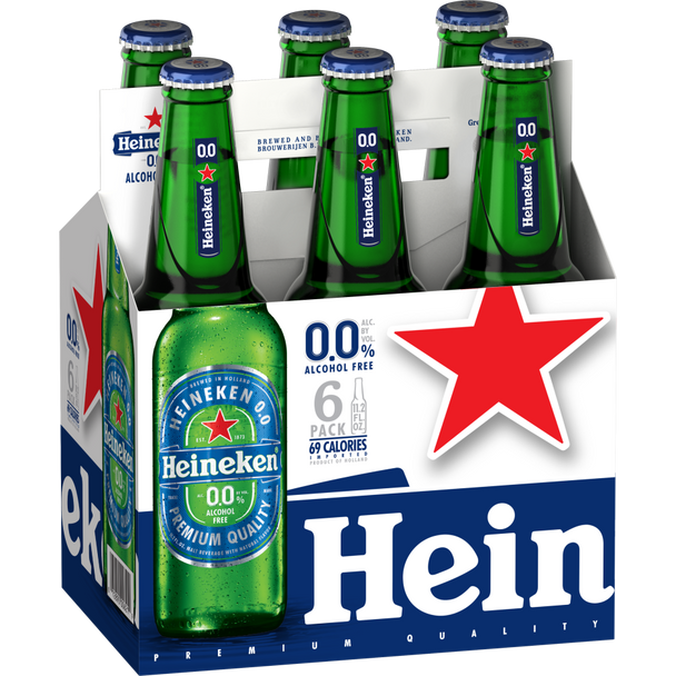 Heineken 0.0 Non-Alcoholic - 11.2 Oz - 6-PK - Glass