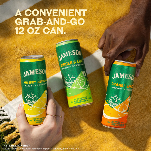 Jameson Ginger and Lime Ready to Drink Irish Whiskey Cocktail - 355 mL - 4-PK - Aluminum
