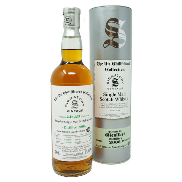 Signatory 2006 Glenlivet Sherry Cask Single Malt Scotch Whisky - 700 mL - 700ML - Glass