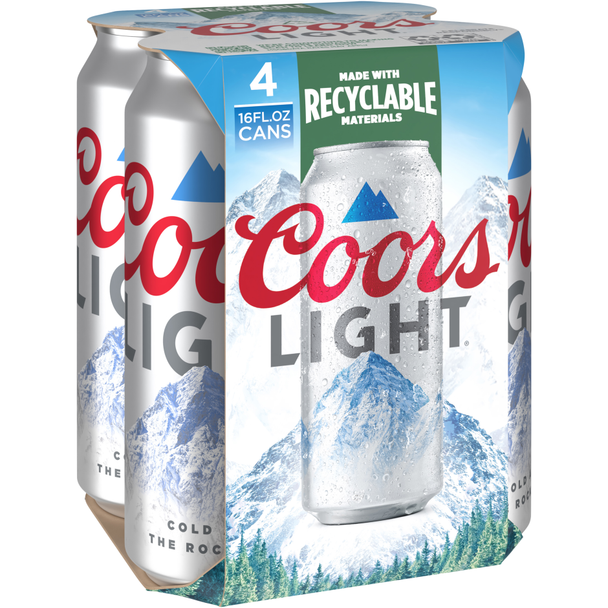 Coors Light - 16 Oz - 4-PK - Aluminum