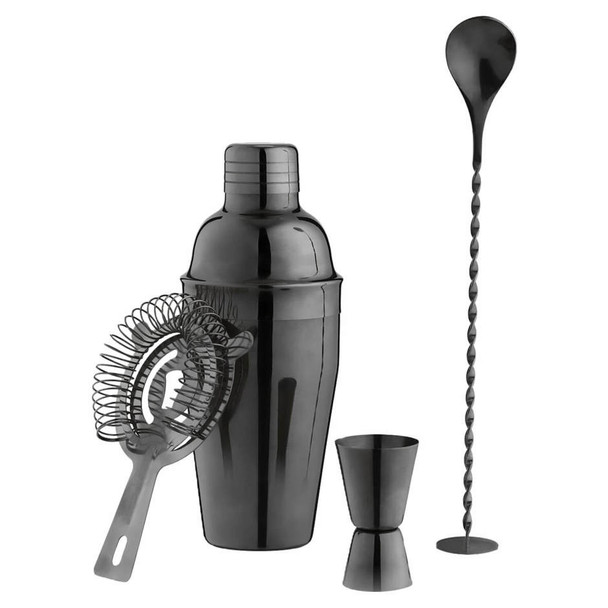 True Brands Gunmetal Black Barware Set - Each - Set