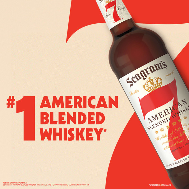 Seagram's 7 Crown Blended Whiskey - 750 mL - 750ML - Glass