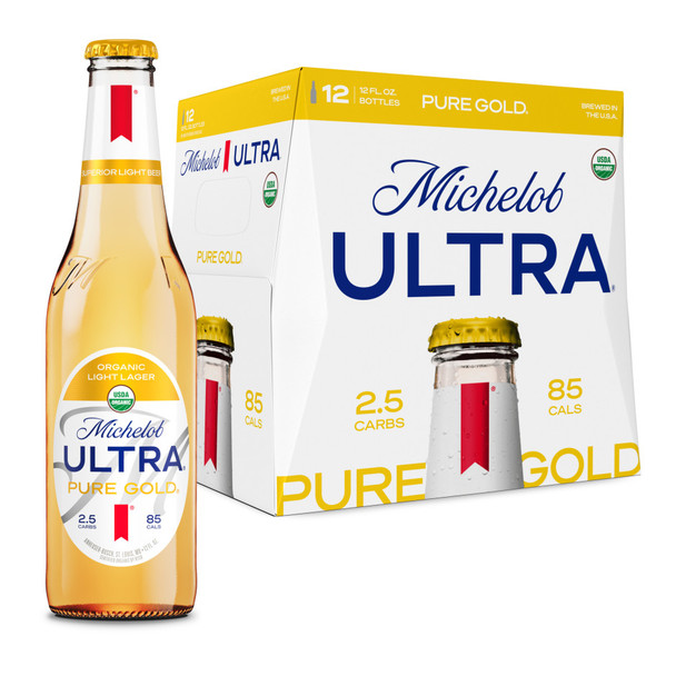 Michelob Ultra Pure Gold - 12 Oz - 12-PK - Glass