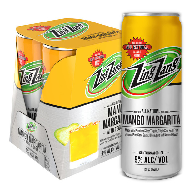 Zing Zang Mango Margarita - 12 Oz - 4-PK - Aluminum