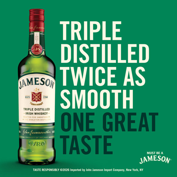 Jameson Original Irish Whiskey - 750 mL - 750ML - Glass