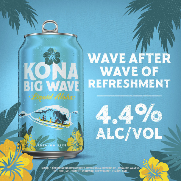 Kona Big Wave Golden Ale - 12 Oz - 12-PK - Aluminum