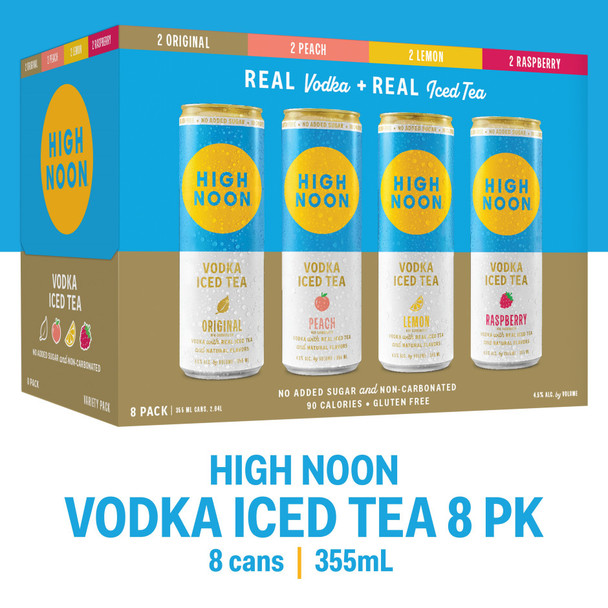 High Noon Iced Tea Variety Pack - 355 mL - 8-PK - Aluminum
