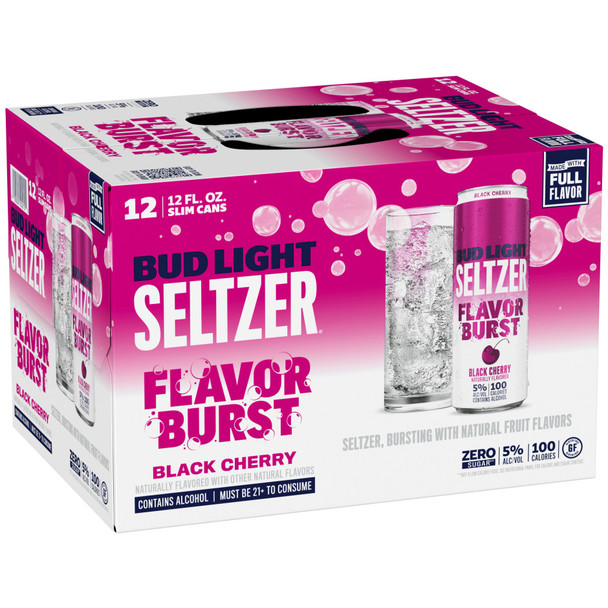 Bud Light Seltzer Black Cherry - 12 Oz - 12-PK - Aluminum