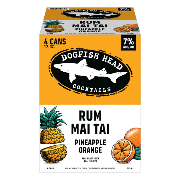 Dogfish Head Rum Mai Tai Pineapple Orange - 4-PK - Aluminum
