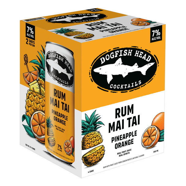 Dogfish Head Rum Mai Tai Pineapple Orange - 4-PK - Aluminum