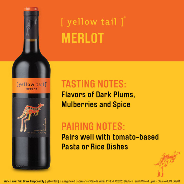 Yellow Tail Merlot - 1.5 L - 1.5L - Glass