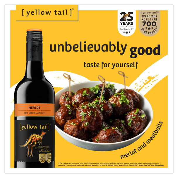 Yellow Tail Merlot - 1.5 L - 1.5L - Glass