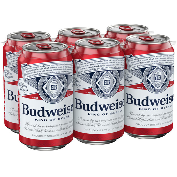 Budweiser - 12 Oz - 6-PK - Aluminum