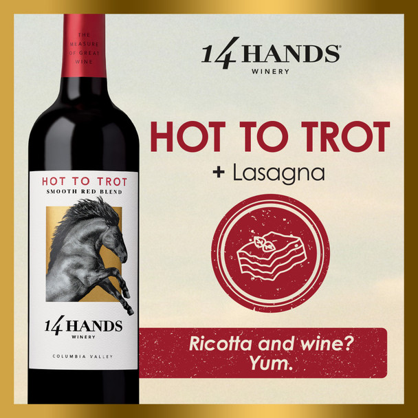 14 Hands Hot To Trot Red Blend - 750 mL - 750ML - Glass