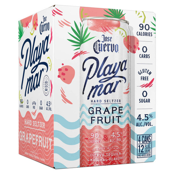 Jose Cuervo Playa Mar Grapefruit Hard Seltzer - 355 mL - 4-PK - Aluminum