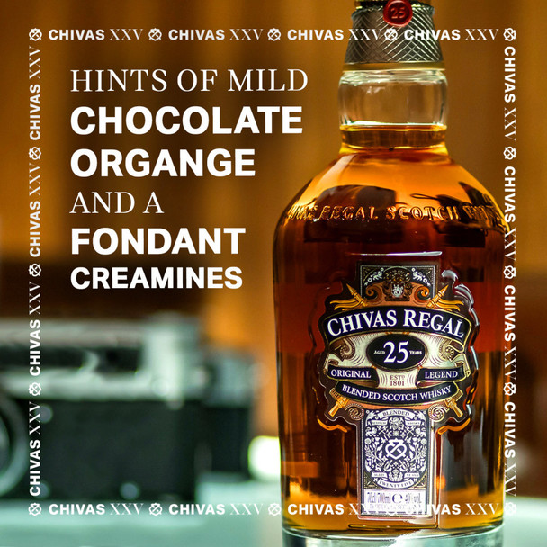 Chivas Regal 25 Year Old Blended Scotch Whisky - 750 mL - 750ML - Glass