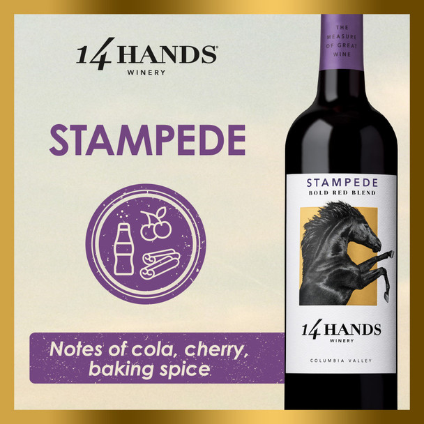 14 Hands Stampede Bold Red Blend - 750 mL - 750ML - Glass