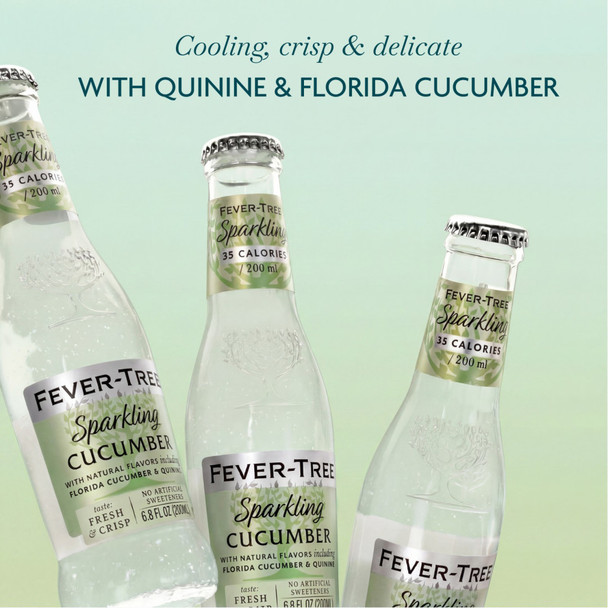 Fever-Tree Refreshingly Light Cucumber Tonic Water - 6.8 Oz - 4-PK - Glass