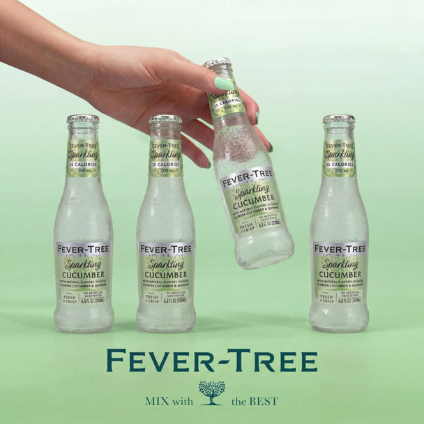 Fever-Tree Refreshingly Light Cucumber Tonic Water - 6.8 Oz - 4-PK - Glass