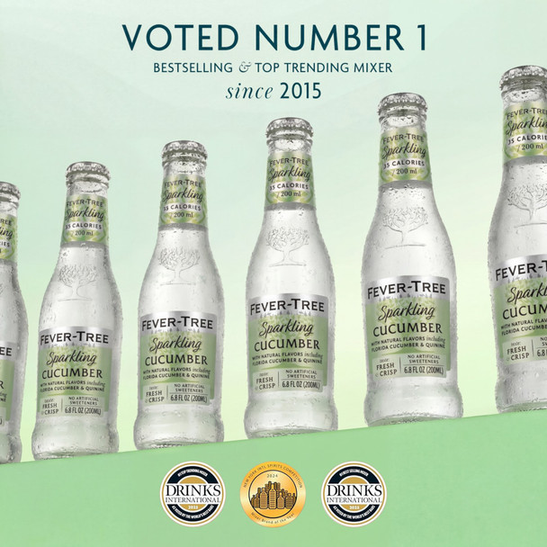 Fever-Tree Refreshingly Light Cucumber Tonic Water - 6.8 Oz - 4-PK - Glass