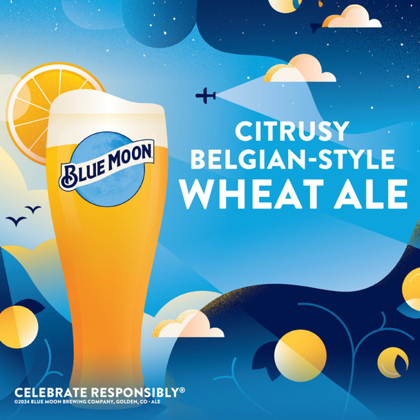 Blue Moon Belgian White - 12 Oz - 6-PK - Glass Blue Moon Belgian White - 12 Oz - 6-PK - Glass