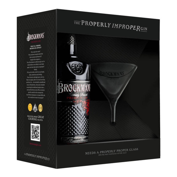 Brockmans Gin with Glass - 750 mL - Set - Glass