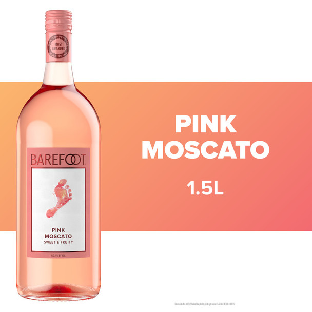 Barefoot Pink Moscato - 1.5 L - 1.5L - Glass