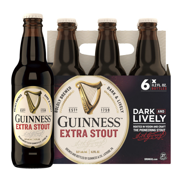 Guinness Extra Stout - 11.2 Oz - 6-PK - Glass
