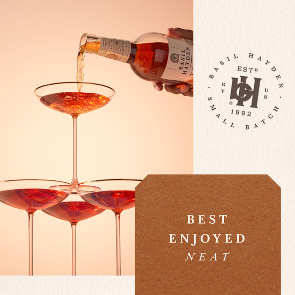 Basil Hayden Toast Bourbon Whiskey - 750 mL - 750ML - Glass