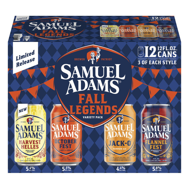Samuel Adams Beers Seasonal Variety Pack - 12 Oz - 12-PK - Aluminum