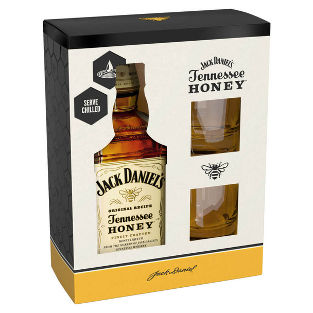 Jack Daniel's Honey Liqueur with Glass - 750 mL - Set - Glass