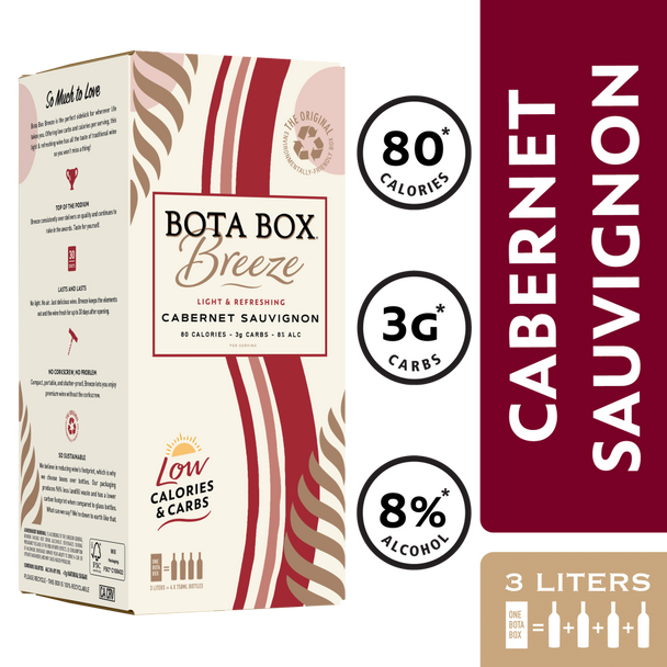 Bota Box Breeze Light Cabernet Sauvignon - 3.0 L - 3.0L - Plastic