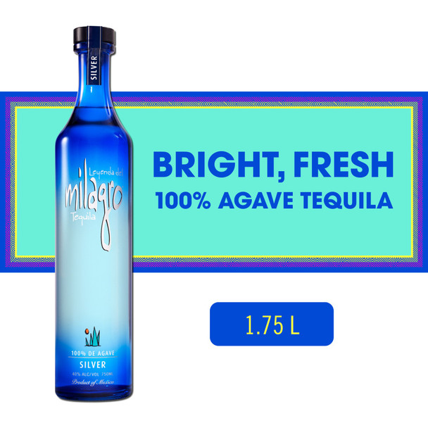 Milagro Silver Tequila - 1.75 L - 1.75L - Glass