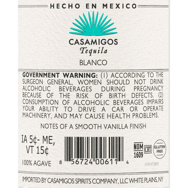 Casamigos Blanco Tequila - 750 mL - 750ML - Glass