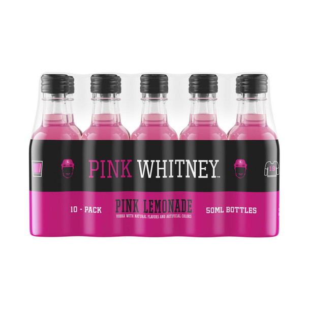New Amsterdam Pink Whitney Decor Vodka - 50 mL - 10-PK - Plastic