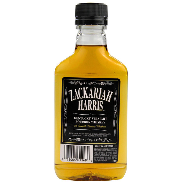 Zackariah Harris Bourbon Whiskey - 200 mL - 200ML - Glass