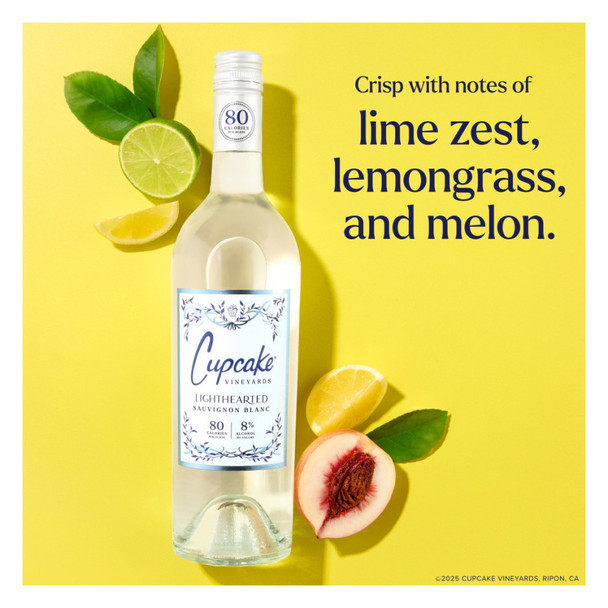 Cupcake LightHearted Sauvignon Blanc - 750 mL - 750ML - Glass