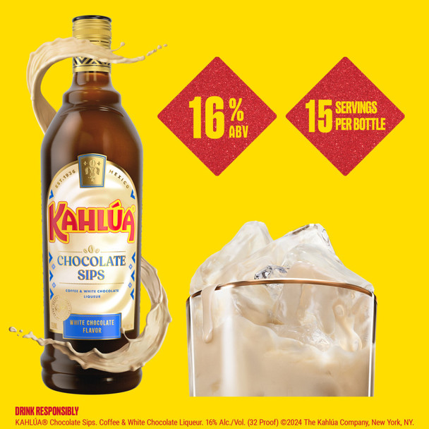 Kahlua Coffee & White Chocolate Sips Liqueur - 750 mL - 750ML - Glass Kahlua Coffee & White Chocolate Sips Liqueur - 750 mL - 750ML - Glass