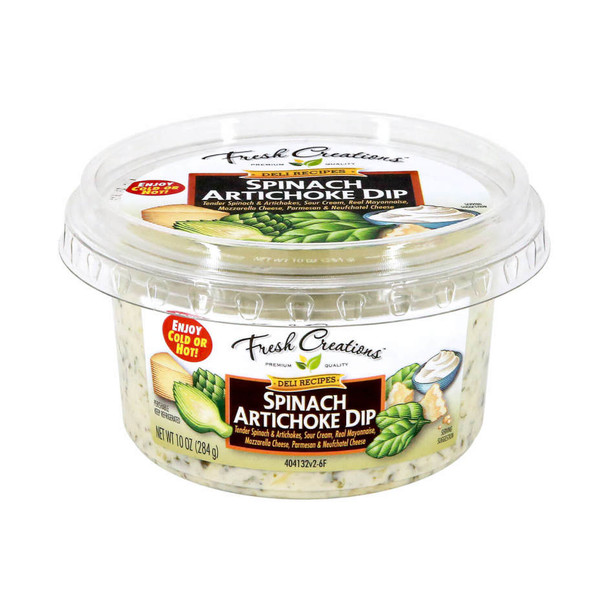 Fresh Creations Spinach Artichoke Dip - 10 Oz - 10-OZ - Plastic