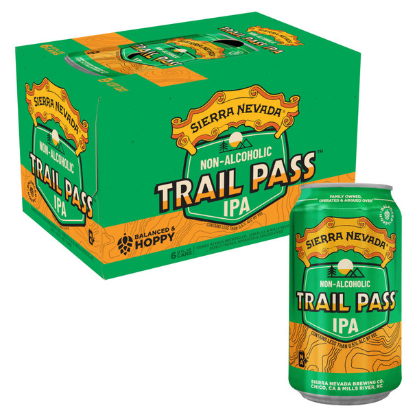 Sierra Nevada Trail Pass Non Alcoholic IPA - 6-PK - Aluminum
