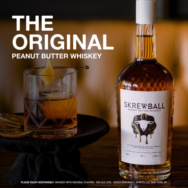 Skrewball Peanut Butter Whiskey with Natural Flavors - 375 mL - 375ML - Glass