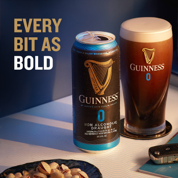 Guinness 0 N/A Draught - 4-PK - Aluminum