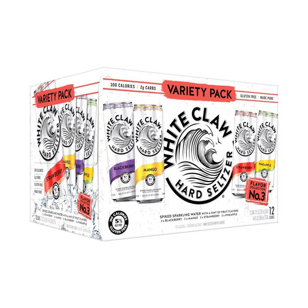 White Claw Hard Seltzer Variety #3 - 12-PK - Aluminum