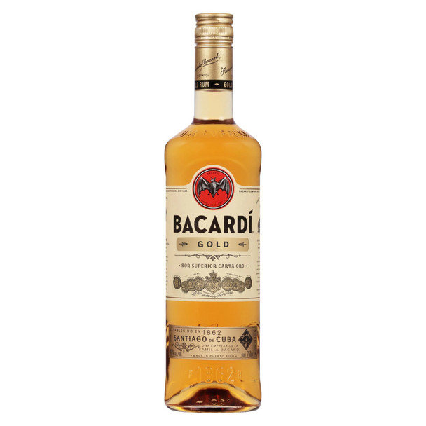 Bacardi Gold Rum Plastic - 750 mL - 750ML - Plastic