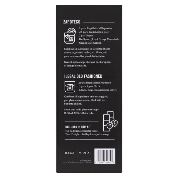 Ilegal Mezcal Reposado with Ice Cube Tray - 750 mL - Set - Glass
