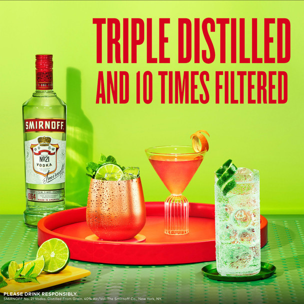 Smirnoff No. 21 Vodka - 375 mL - 375ML - Glass