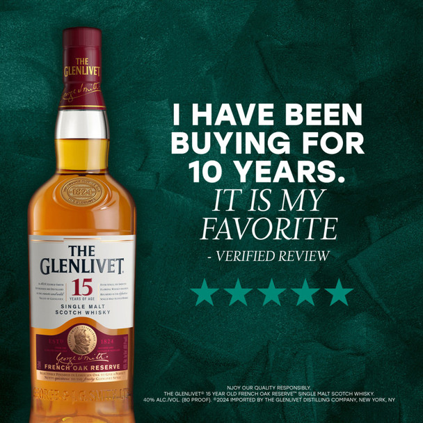 The Glenlivet 15 Year Old Single Malt Scotch Whisky