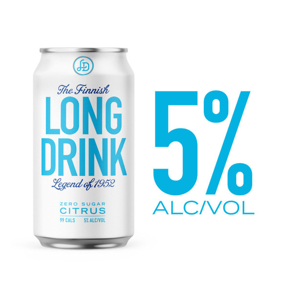 The Long Drink Legend of 1952 Zero Sugar Citrus Soda Cocktail - 6-PK